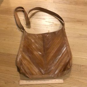 Large leather cross body bag